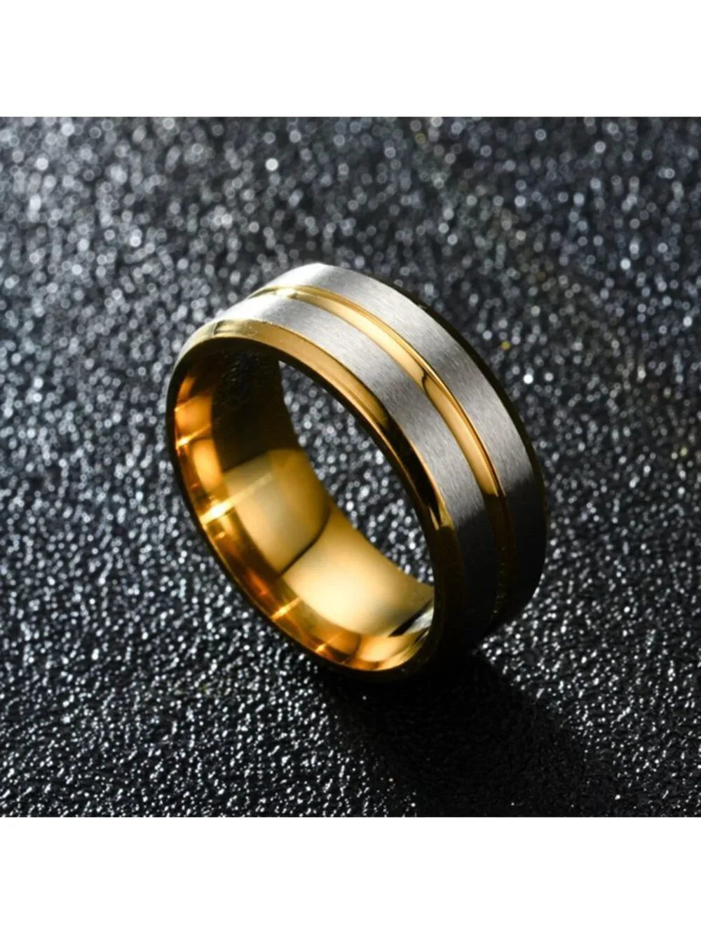 9Pcs Stainless Steel Fidget Spinner Rings Set for Men & Women - Anxiety Relief
